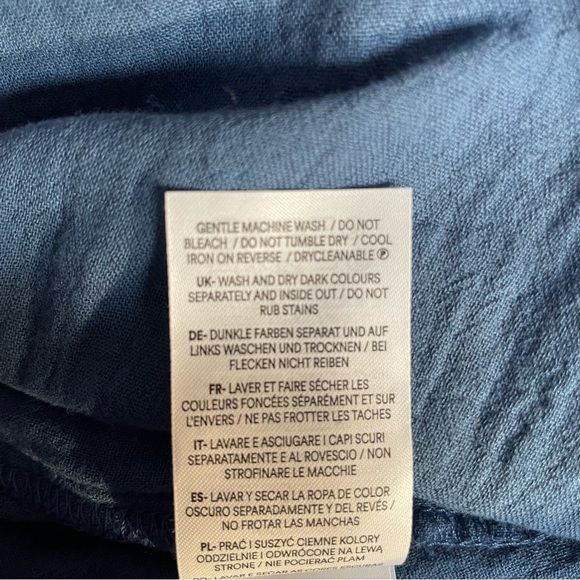 New! Boden cotton textured button down shirt blue plus size nwt 20223 - Picture 11 of 13